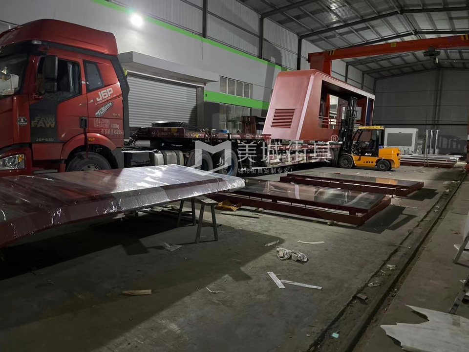 2022.10.6美城街具供應(yīng)忻州第二車(chē)、第三車(chē)候車(chē)亭發(fā)貨記錄